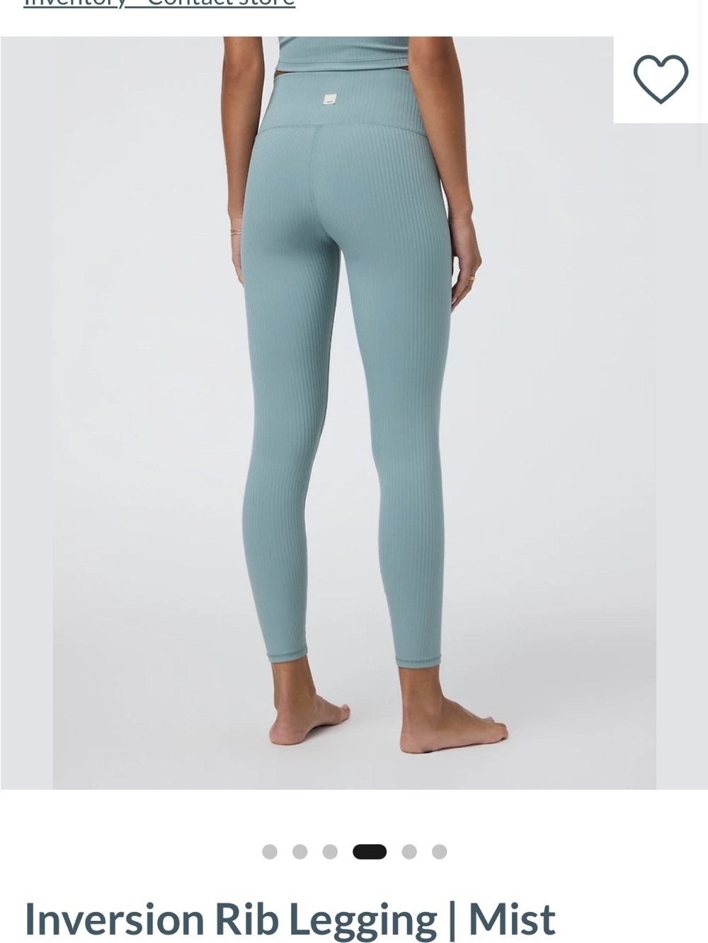 Vuori Inversion Ribbed Leggings Mist - Picture 3 of 14